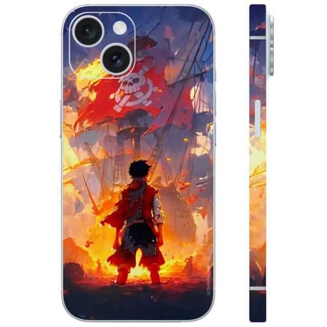 One Piece Lufy's Embossed Mobile Skin
