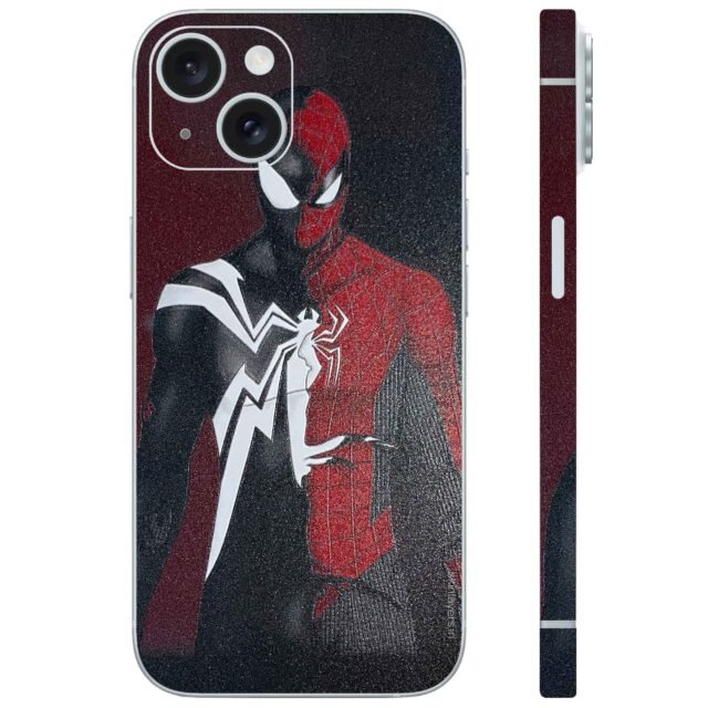 Black & Red Spiderman Mobile skin