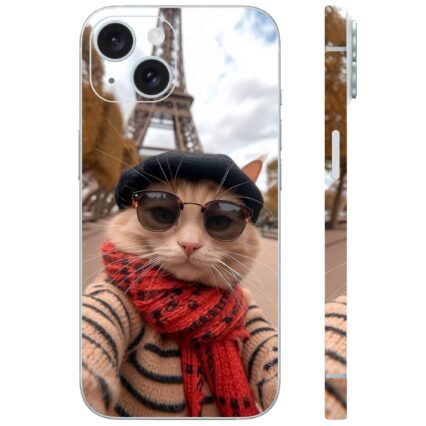 Cat clicking a selfi mobile skin