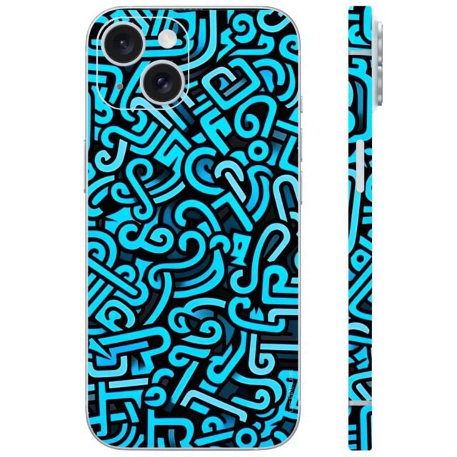 Cyber glyphs mobile skin