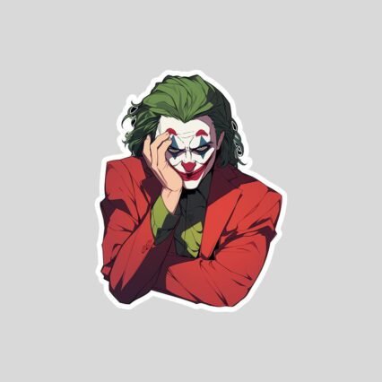 Dc joker hand on face sticker