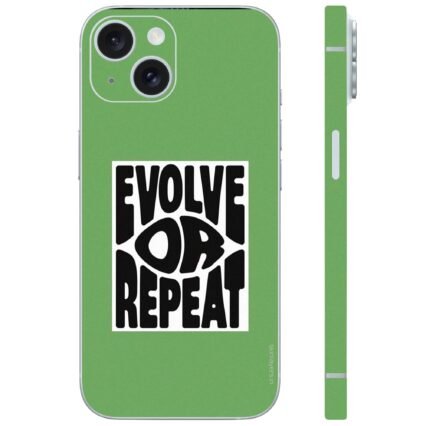 Evolve or repeat with green backgroud mobile skin