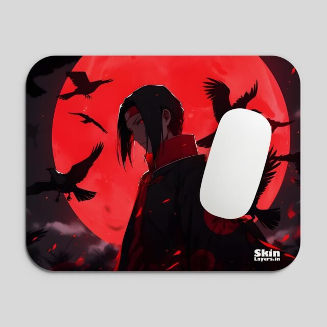 Itachi uchiha red moon mouse pad