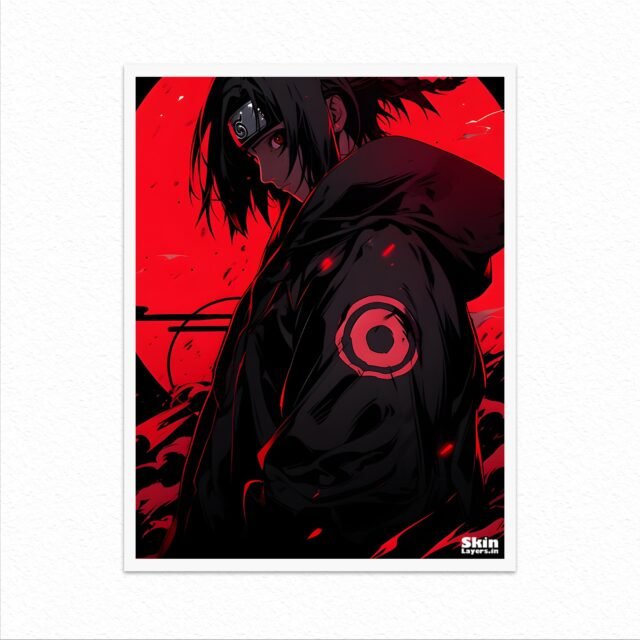 Itachu uchiha abstract black & red poster