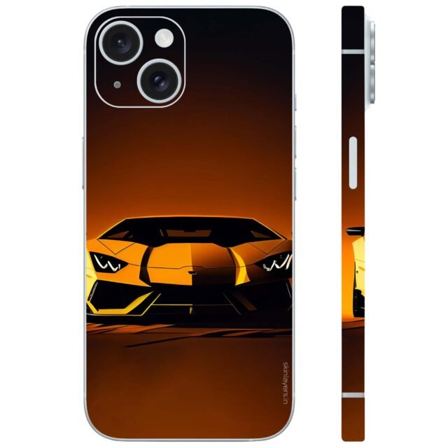 Lamborghini aventador yellow mobile skin