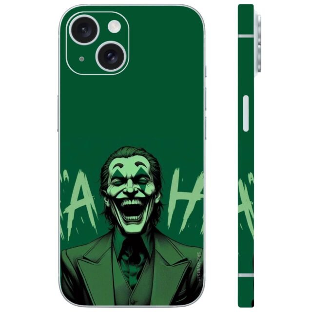 Laughing joker in greeen