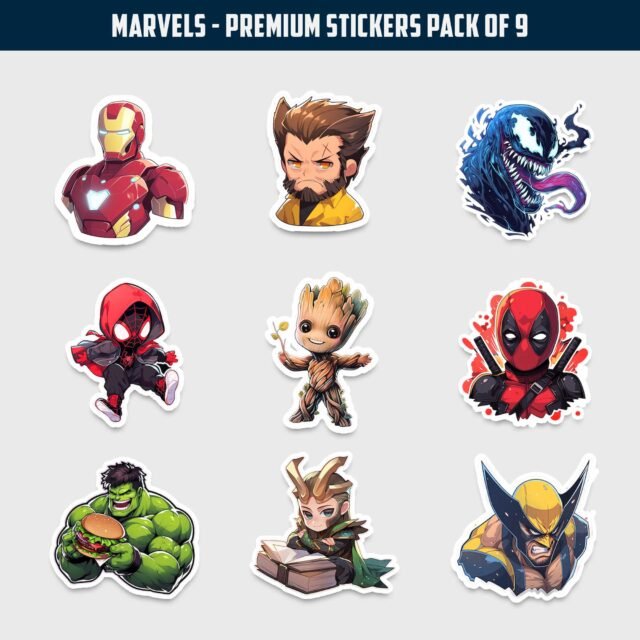 Marvels 9 stickers combo