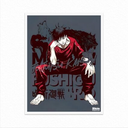 Megumi jujutsu kaisen grey poster