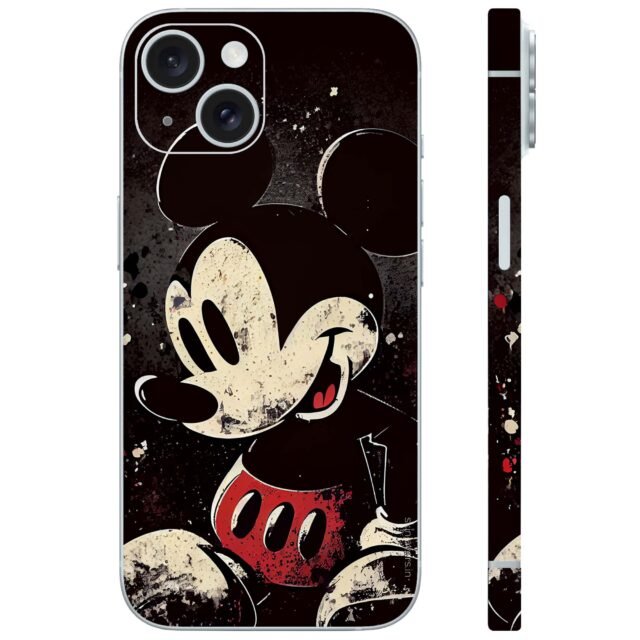 Mickey mouse black art mobile skin