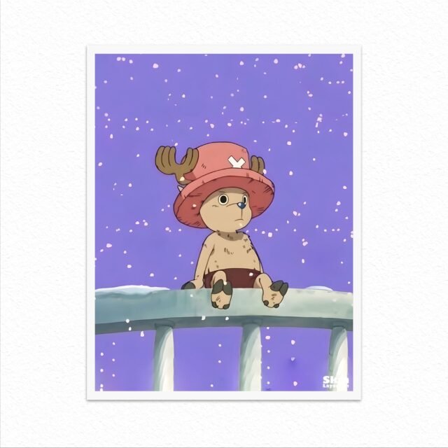 One piece doctor chopper sitting on bridge poster