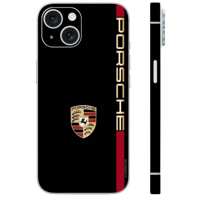 Porsche logo with strip mobile skin