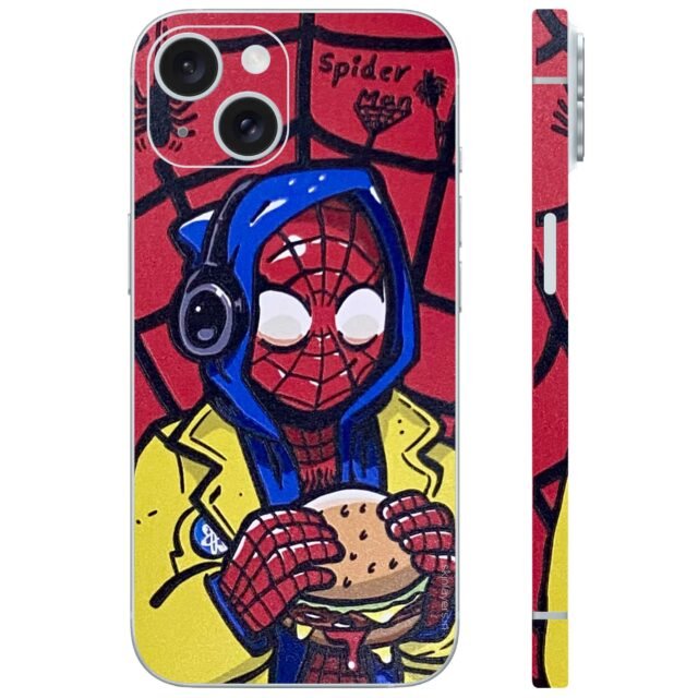 Spiderman Eating Burger Mobile skin