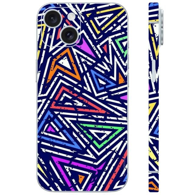 Triangle colored pattern mobile skin