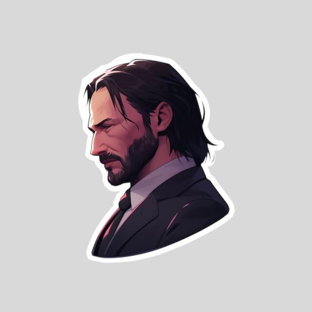 aesthetic john wick sticker