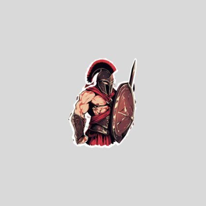 aesthetic spartan warrior sticker