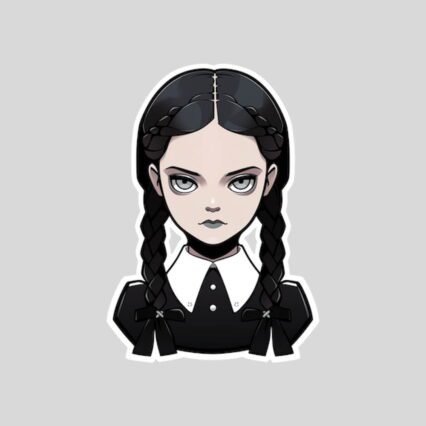 aesthetic wednesday addams sticker