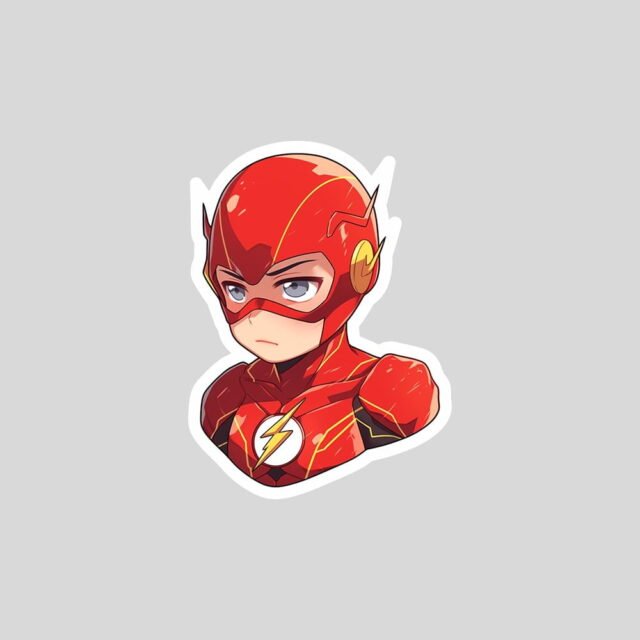 anime flash bust dc sticker