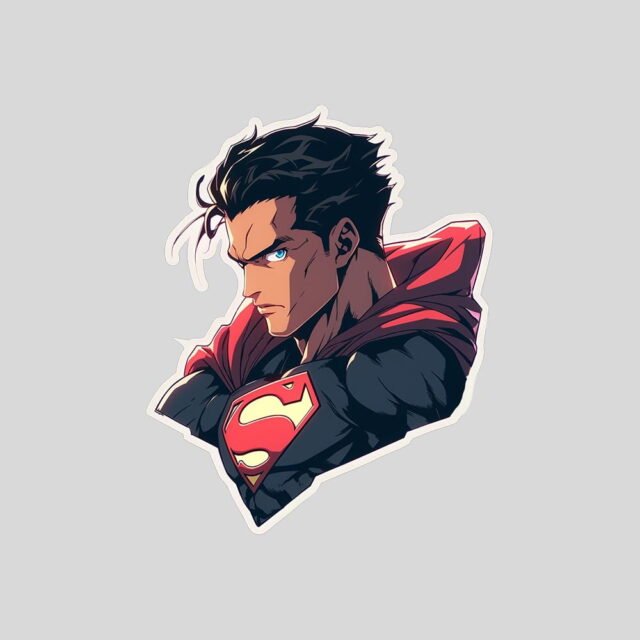 anime superman sticker