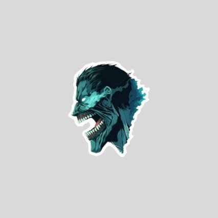 aot blue titan sticker