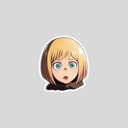 aot surprised disheartened armin arlert sticker