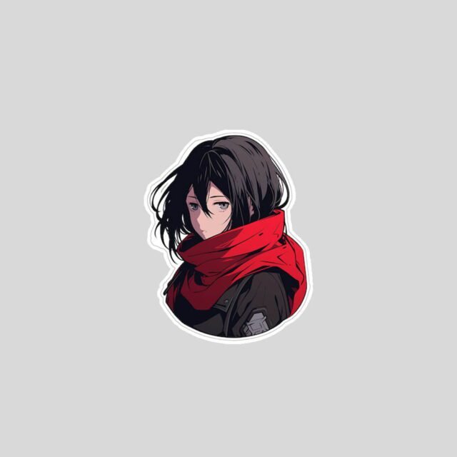 attack on titan mikasa ackerman sticker