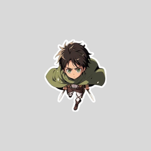 attack on titan running eren yeager sticker