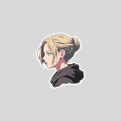 attack on titan side view annie leonhart sticker