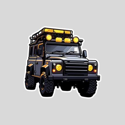 black jeep cardboard sticker