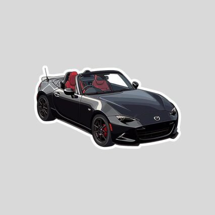 black mazda mx 5 car sticker