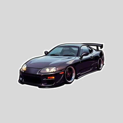 black toyota supra sticker