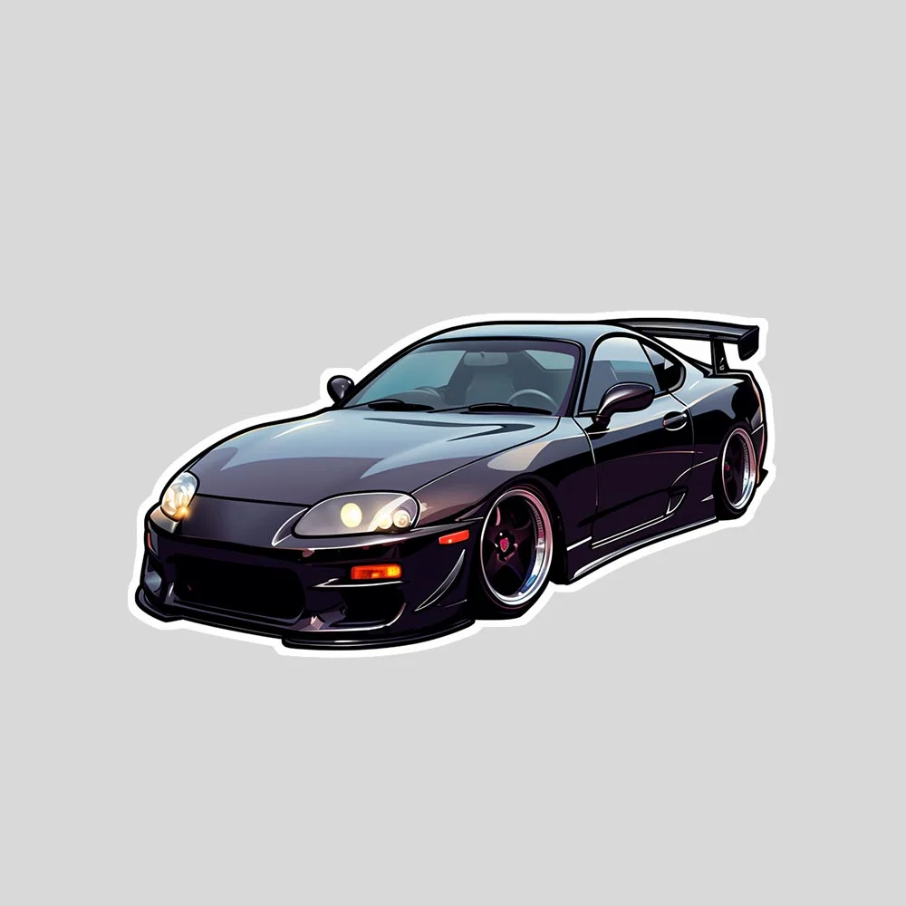 black toyota supra sticker