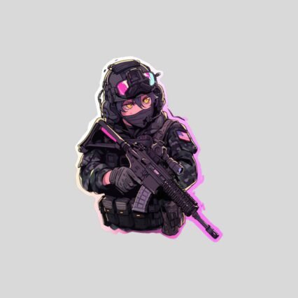 call of duty american soldier aesthetic sticker