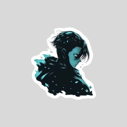 captain levi blue aesthetic sticker