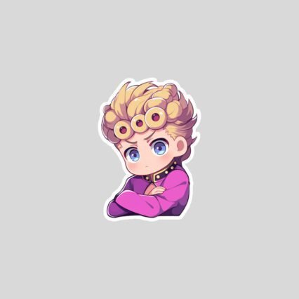 chibi giorno giovanna crossed arms sticker