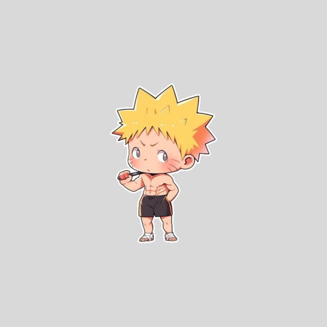 chibi naruto gym sticker