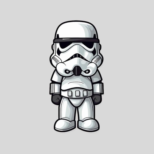 chibi stormtrooper sticker