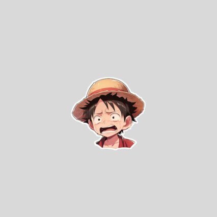 crying monkey d luffy one piece sticker