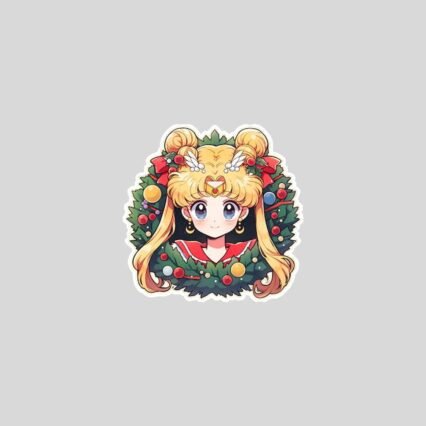 cute sailor moon christmas sticker