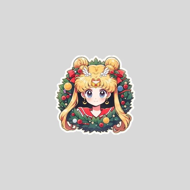 cute sailor moon christmas sticker