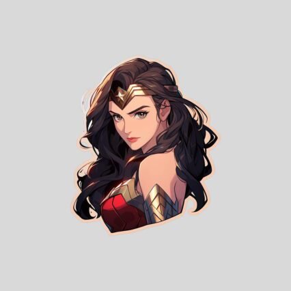 dc beautiful wonder woman sticker