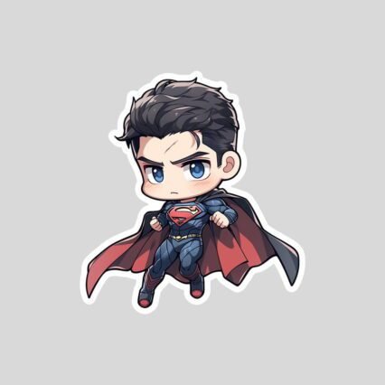 dc chibi superman art sticker