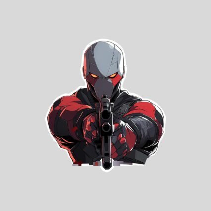 dc deadshot with gun sticker