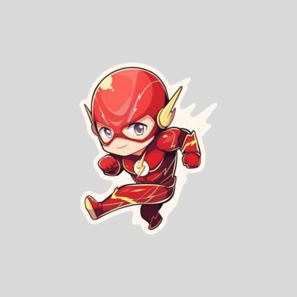 dc kid flash comics sticker