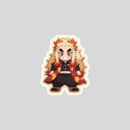 demon slayer cute happy rengoku sticker