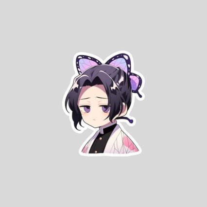 demon slayer cute sad shinobu kocho sticker