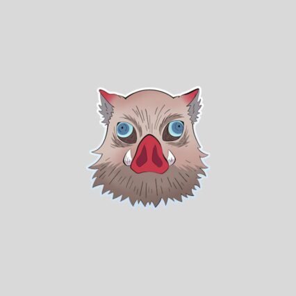 demon slayer inosuke hashibira boar mask sticker