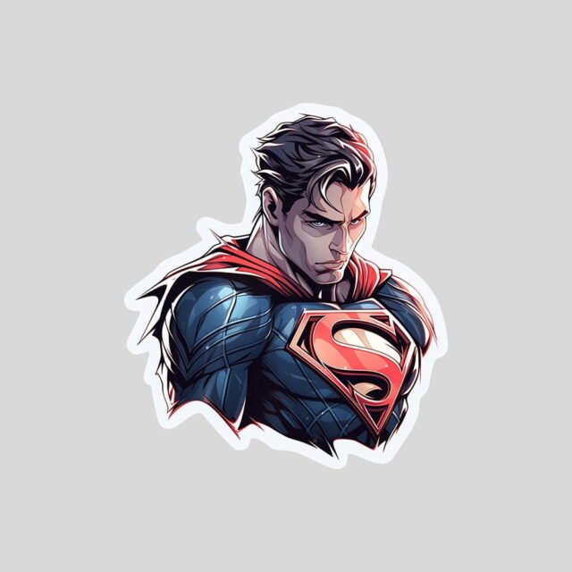 detailed serious superman sticker
