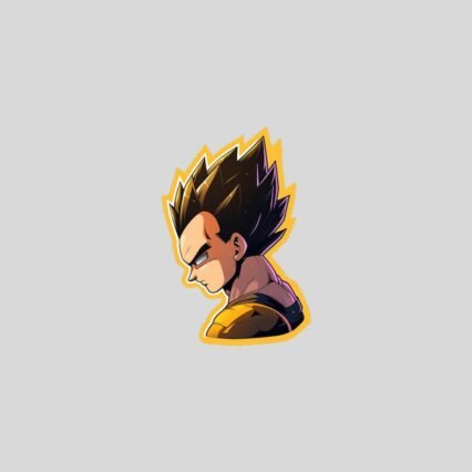 dragon ball vegeta yellow stroke sticker