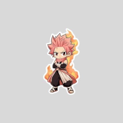 fairy tail chibi natsu dragneel with fire sticker