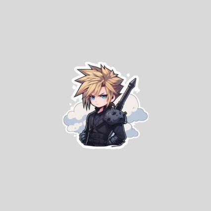 final fantasy cloud and clouds sticker